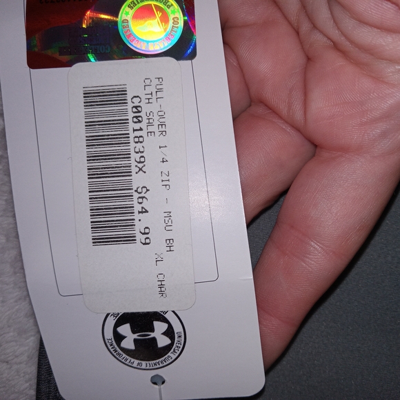 NWT Under Armour MSU 1/4 Zip Pullover Jacket Adult XL Semi Fit Missouri Bears - Picture 12 of 16